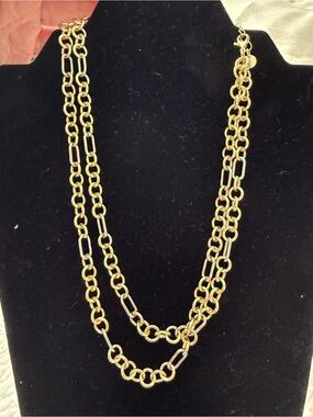 Layered Gold/Silver Chain Necklace for Women — Double Strand Fashion Jewelry